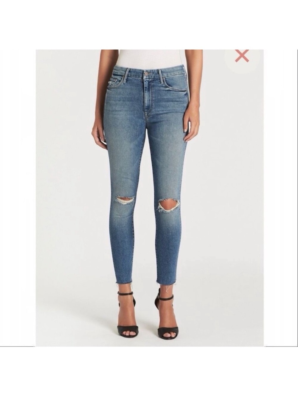 Mother High Waisted Looker Ankle Fray thrilling shots